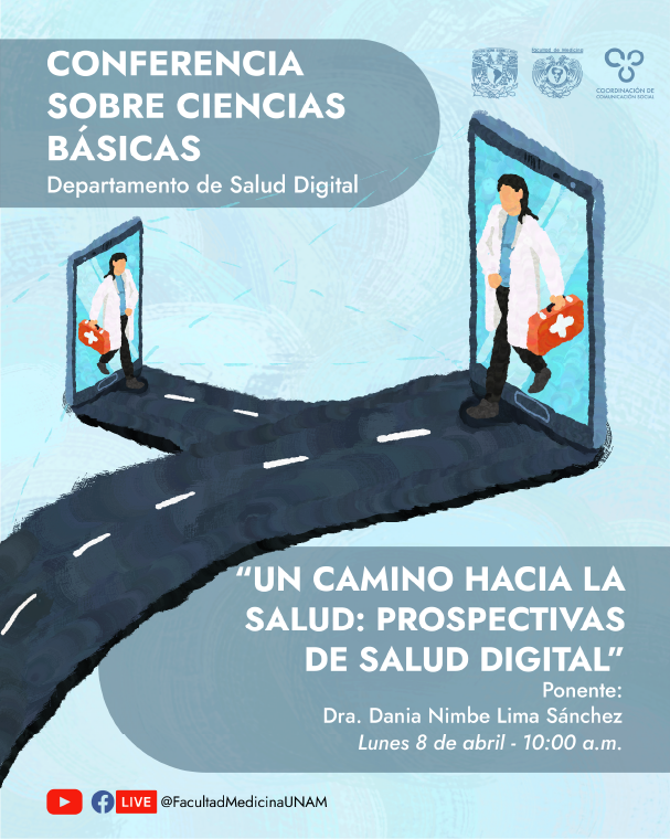 Cartel ilustrado sobre perspectivas de salud digital