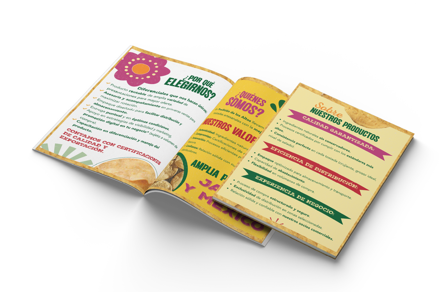 Diseño de brochure de Tradición de los Altos